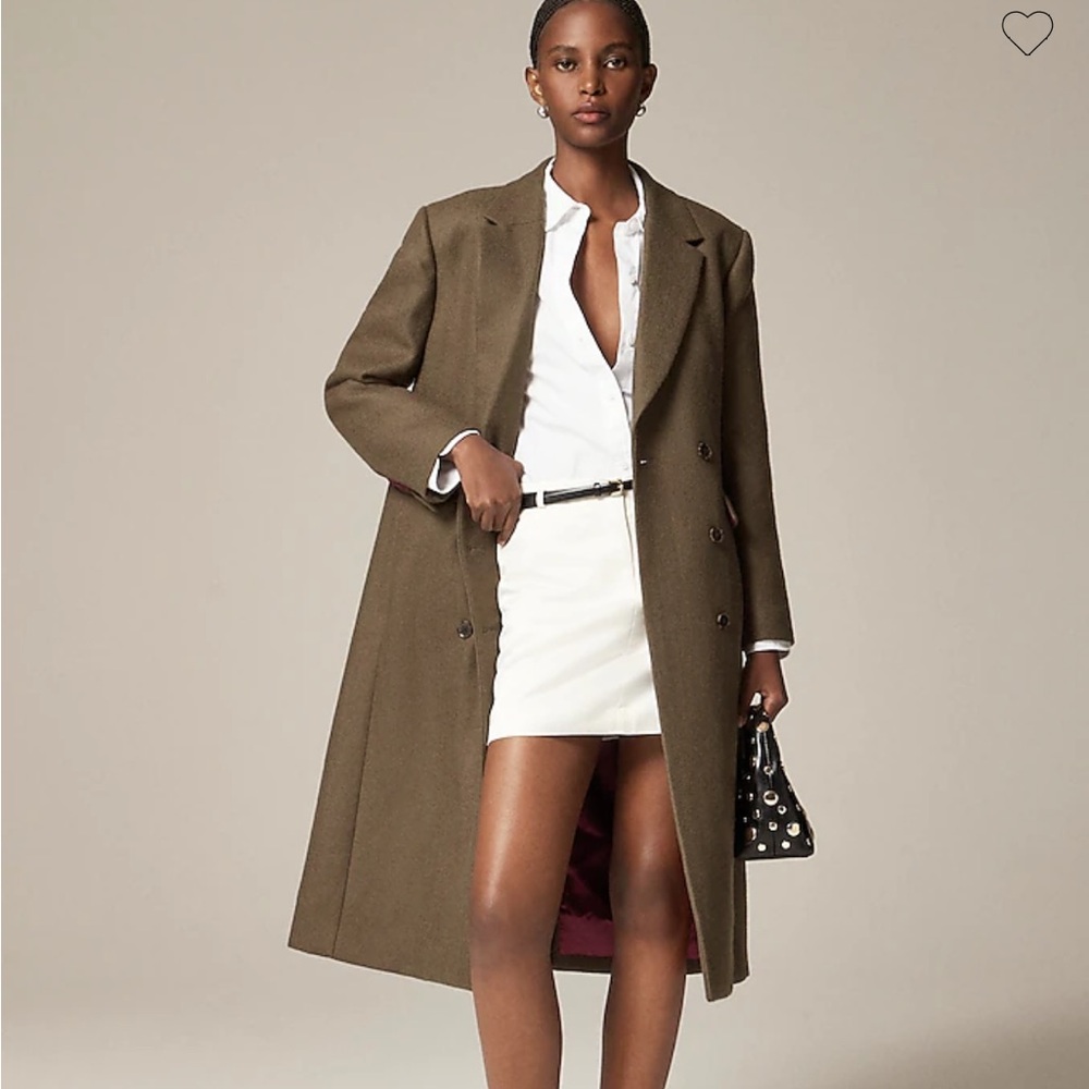 J.Crew Palais Double Breasted Melton Wool Topcoat Jacket Oversized